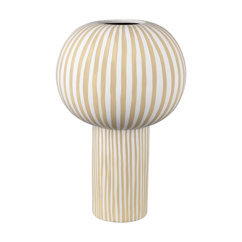 Atlas Lighting Hawking Striped Large Vase, White