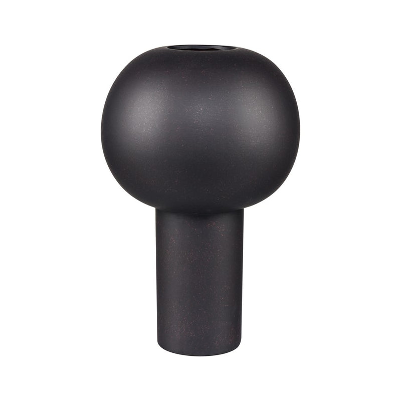 Atlas Lighting Hawking Large Vase | Matte Black Earthenware | Living Room & Entryway Tabletop Decor | 10 x 10 x 16 in | Model AC11375-02