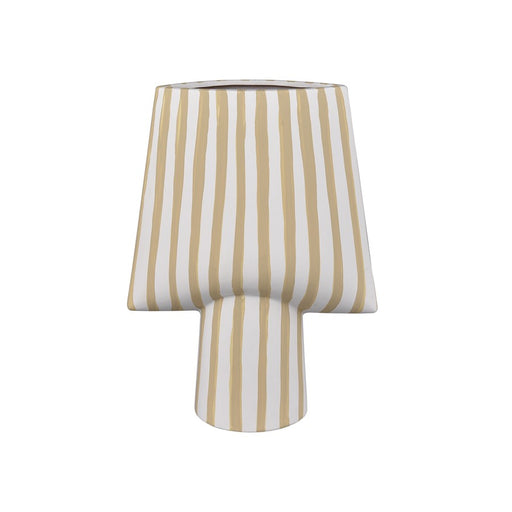 Atlas Lighting Hawking Striped Small Vase, White