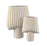 Atlas Lighting Hawking Striped Small Vase, White