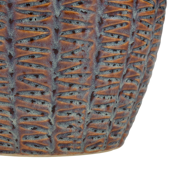 Atlas Lighting Hawley Small Vase, Brown Reactive