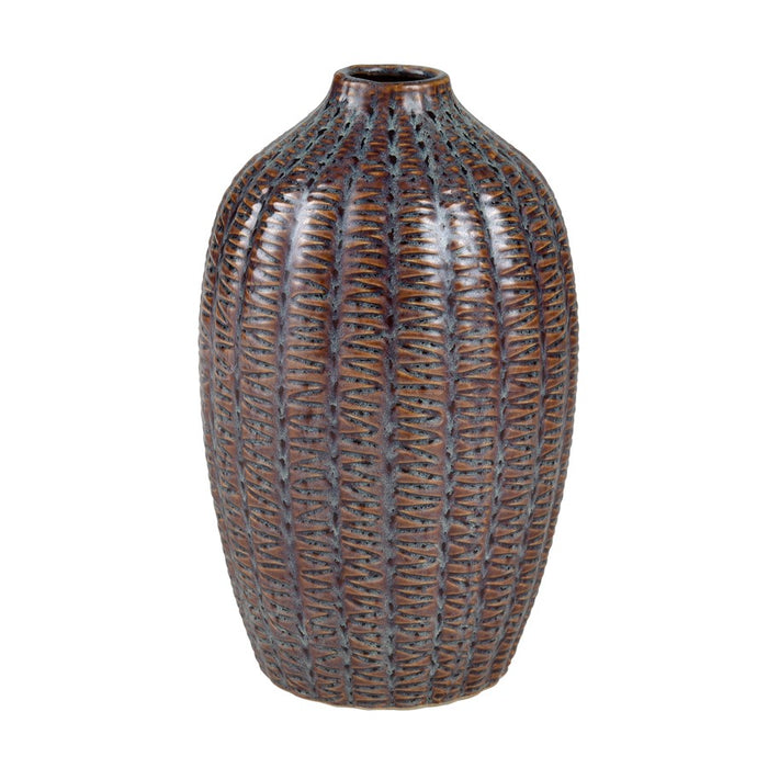 Atlas Lighting Hawley Large Vase, Brown Reactive