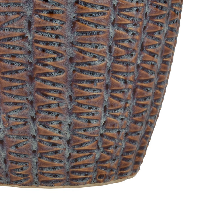 Atlas Lighting Hawley Large Vase, Brown Reactive