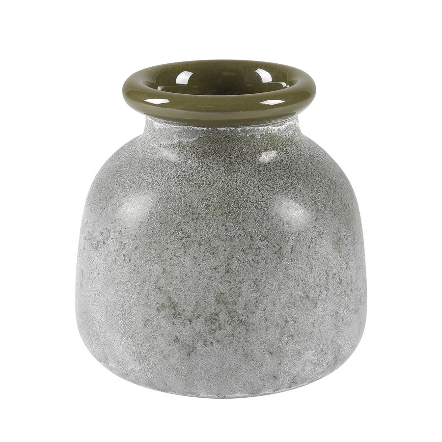 Atlas Lighting Hollum Small Vase, Frosted Green