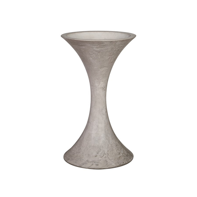 Atlas Lighting Hourglass Medium Planter, Polished Concrete