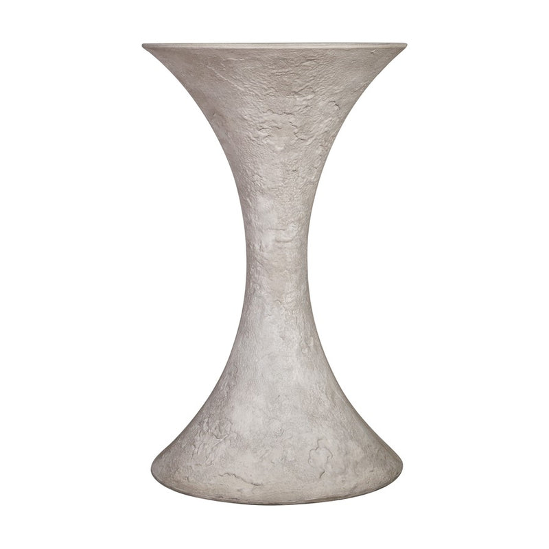Atlas Lighting Hourglass Large Planter | Polished Concrete | Midcentury Modern Outdoor & Patio Decor | 23in W x 23in D x 39in H | Model AC11392-03
