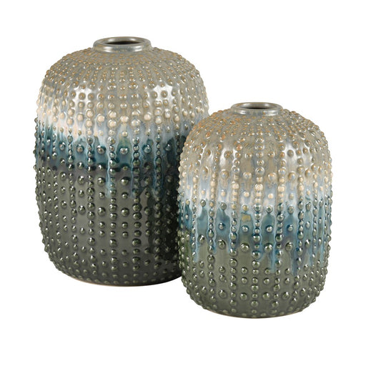 Atlas Lighting Jaffe Large Vase, Green Reactive