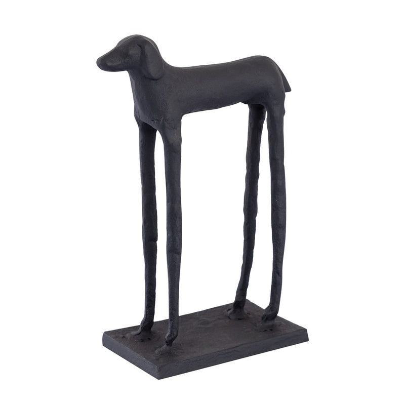 Atlas Lighting Jorgie Dog Object | Aged Black Metal Sculpture | Bookshelf & Desk Decor | 4 x 2.25 x 7.5 in | Model AC11405-01