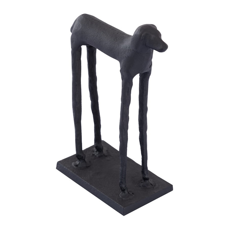 Atlas Lighting Jorgie Dog Object | Aged Black Metal Sculpture | Bookshelf & Desk Decor | 4 x 2.25 x 7.5 in | Model AC11405-01