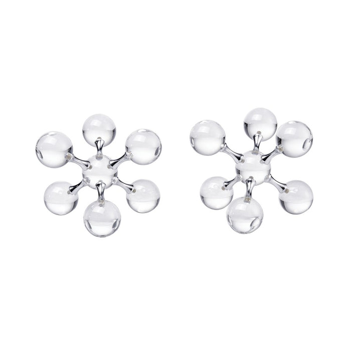 Atlas Lighting Jumble Jacks Bookend, Set of 2, Clear