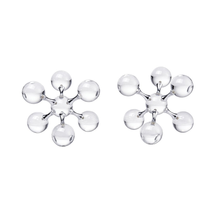 Atlas Lighting Jumble Jacks Bookend, Set of 2, Clear