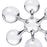 Atlas Lighting Jumble Jacks Bookend, Set of 2, Clear