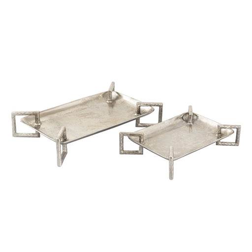 Atlas Lighting Juniper Tray, Set of 2, Polished Silver
