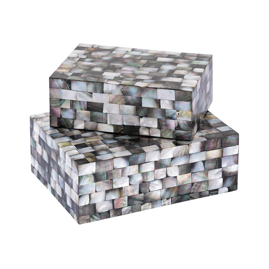 Atlas Lighting Keshi Box Set of 2, Mother of Pearl