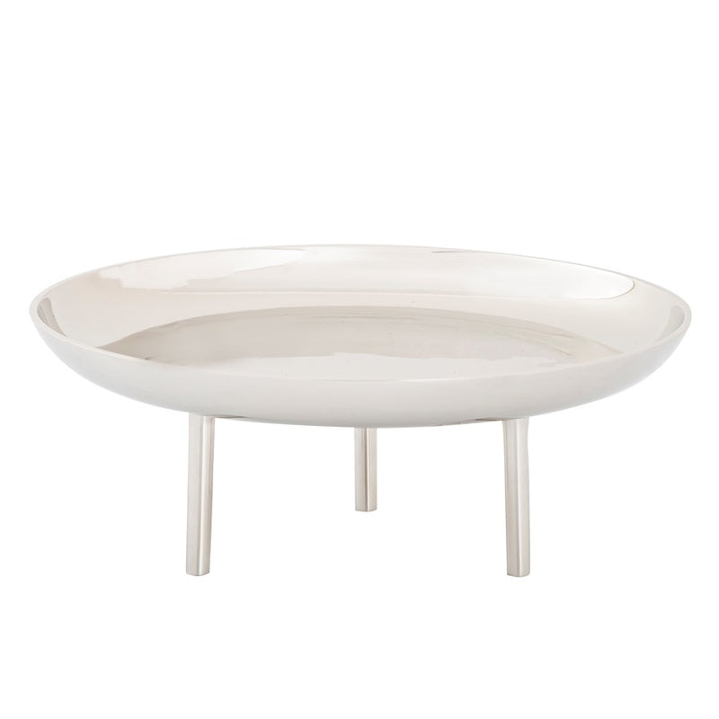 Atlas Lighting Kiser Large Plate | Polished Nickel Metal Serving Platter | Dining Room & Kitchen Entertaining | 12.5 x 12.5 x 5 in | Model AC11420-02