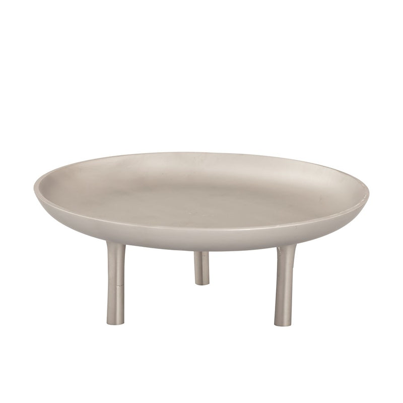 Atlas Lighting Kiser Small Plate | Brushed Nickel Metal Serving Platter | Dining Room & Kitchen Entertaining | 9.5 x 9.5 x 4 in | Model AC11420-03