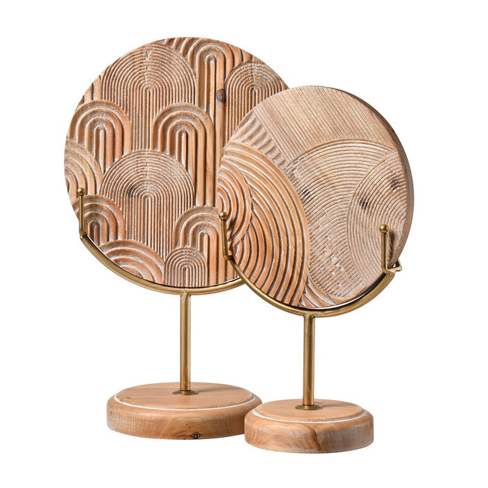 Atlas Lighting Lambert Carved Large Object, Natural