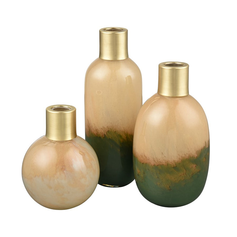 Atlas Lighting Leona Medium Vase, Tan