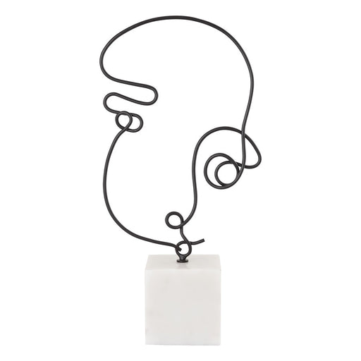 Atlas Lighting Line Drawing Sculpture, Matte Black - AC11439-01