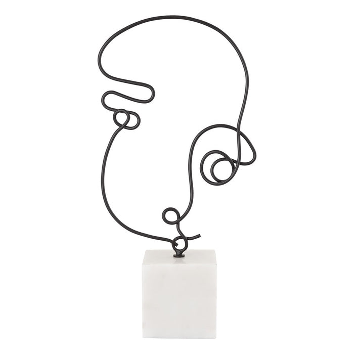 Atlas Lighting Line Drawing Sculpture, Matte Black - AC11439-01