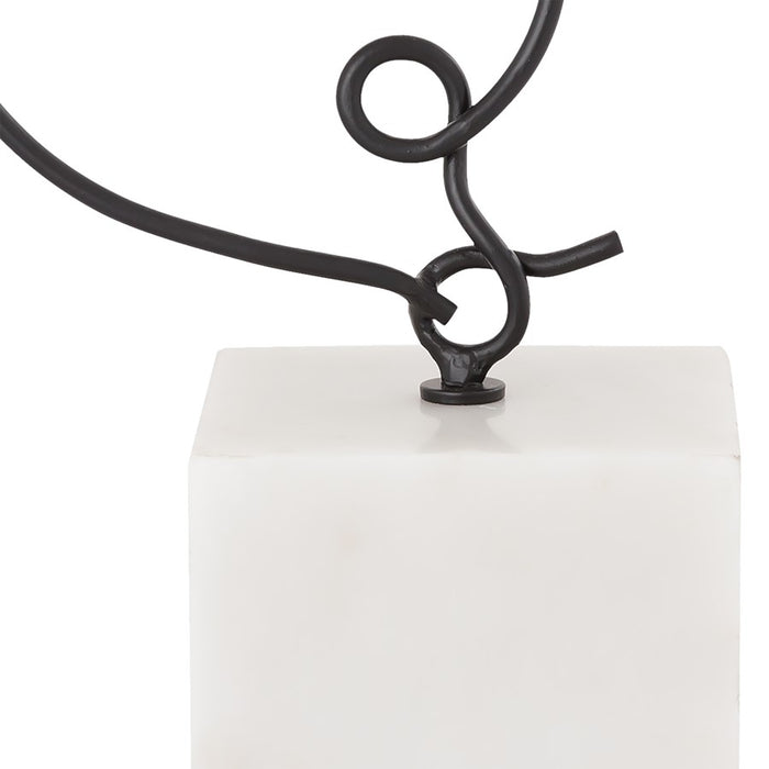 Atlas Lighting Line Drawing Sculpture, Matte Black
