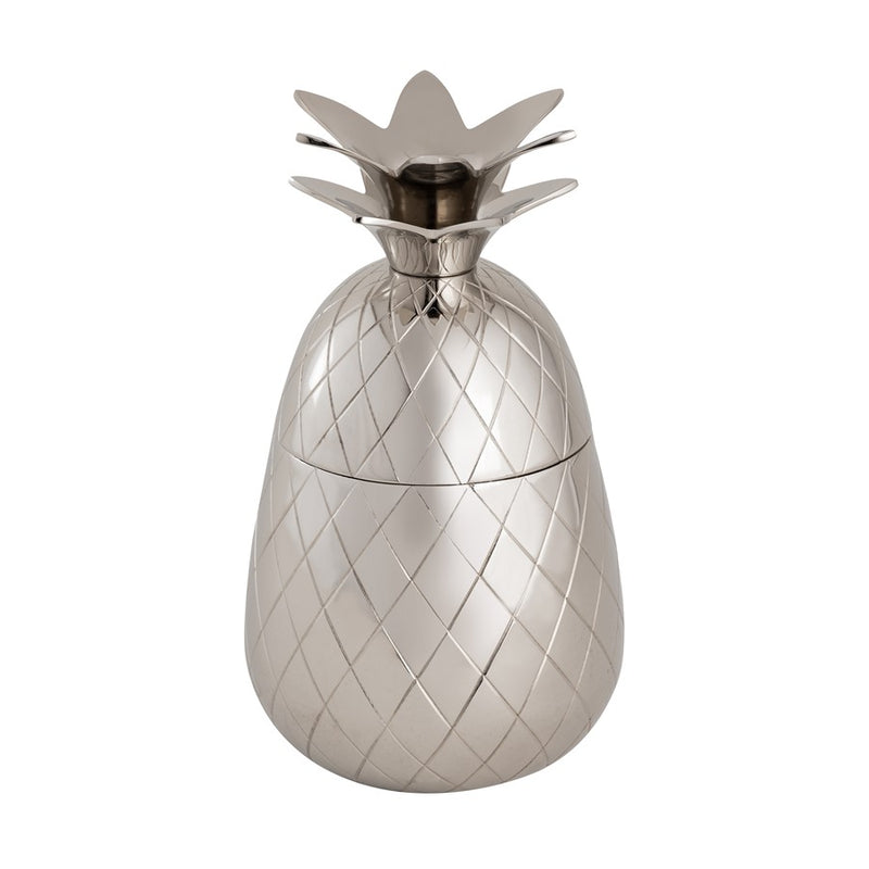 Atlas Lighting Little Island Pineapple Object | Transitional Silver Metal Decorative Box | Bookshelf & Tabletop Decor | Model AC11444-01
