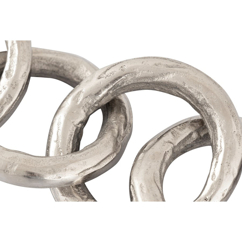 Atlas Lighting 19" Loop Chain Sculpture, Silver