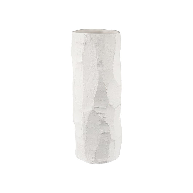 Atlas Lighting Lore Vase | Modern Matte White Earthenware Vase | Living Room & Entryway Decor | 6 x 6 x 16 in | Model AC11451-01