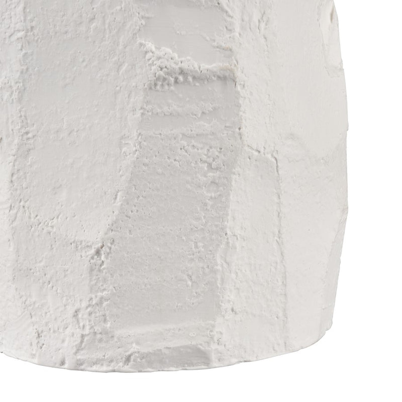 Atlas Lighting Lore Large Vase | Modern Matte White Earthenware Vase | Living Room & Entryway Statement | 8 x 8 x 21.5 in | Model AC11451-02