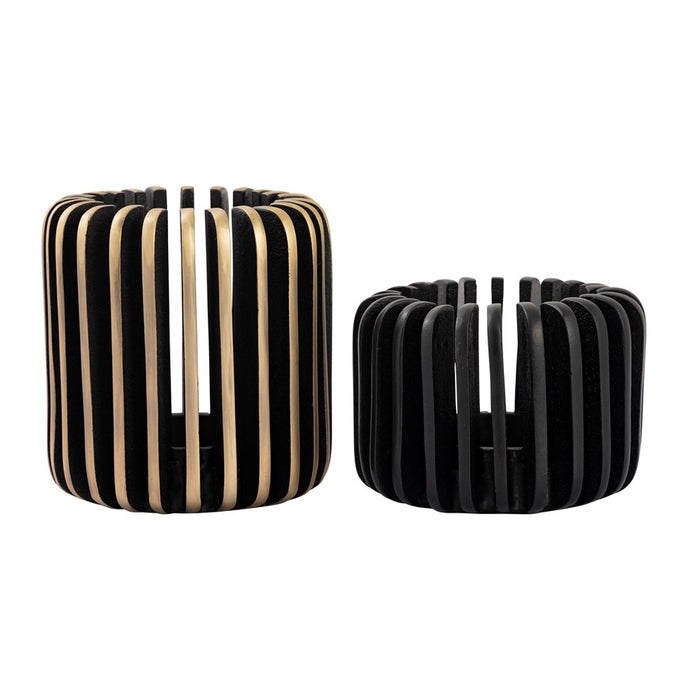 Atlas Lighting Louk Tray Set of 2, Silver/Brass/Nickel