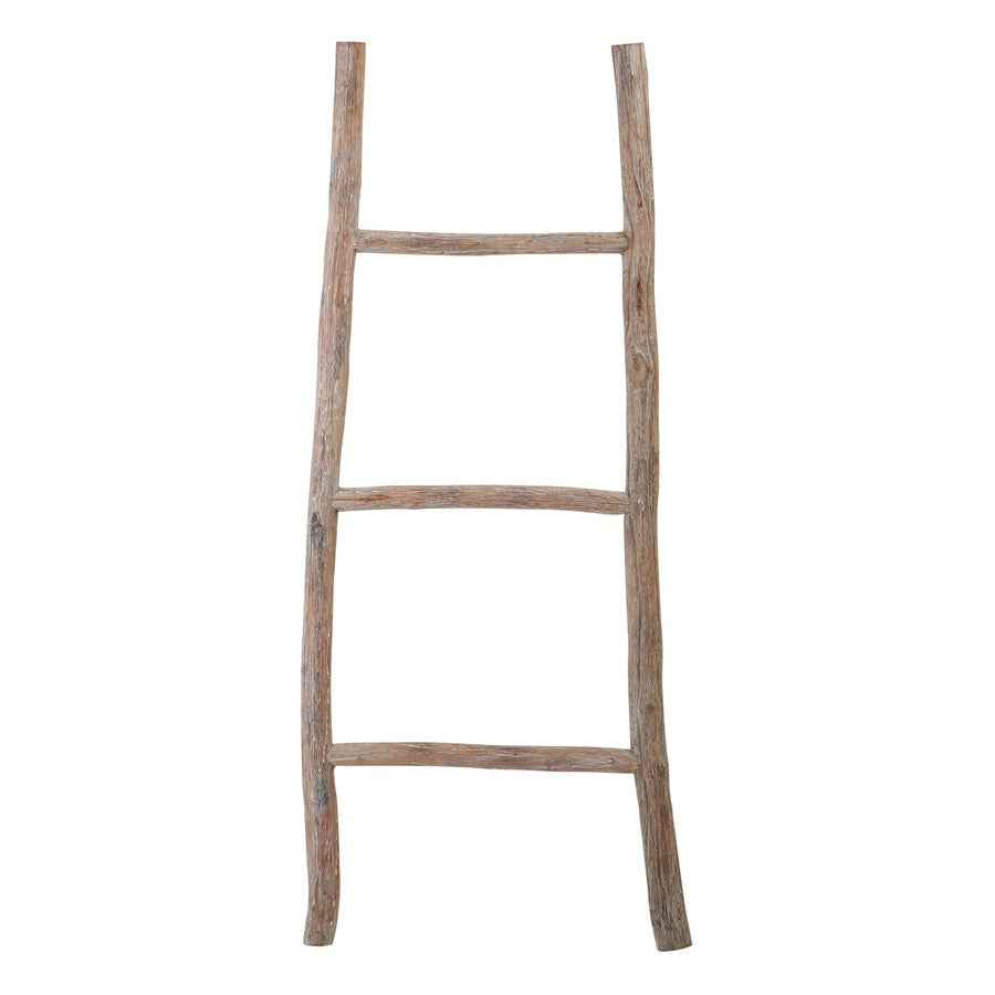 Atlas Lighting Lydia Wood Ladder, Small, Bleached