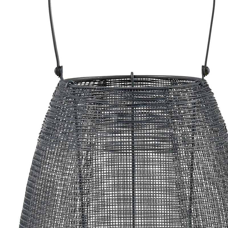 Atlas Lighting Magnet Lantern | Gray Metal & Clear Glass | Indoor Candle Lantern | 12 x 12 x 28 in | Model AC11458-01