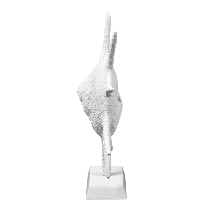Atlas Lighting Marco Shell | Transitional Textured White Composite Sculpture | Coastal Living Room & Entryway Decor | Model AC11461-01