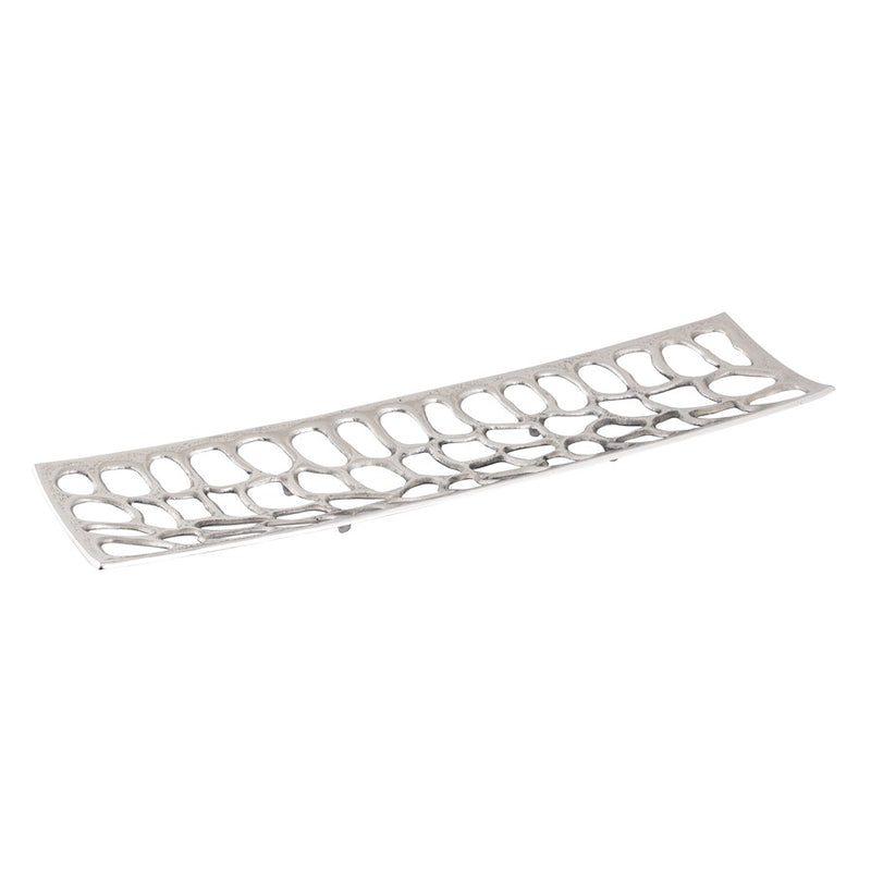 Atlas Lighting Maro Tray Set of 2 | Polished Nickel Metal | Coffee Table & Entryway Organizer | 31.5 x 9.25 x 2 in | Model AC11464-01S