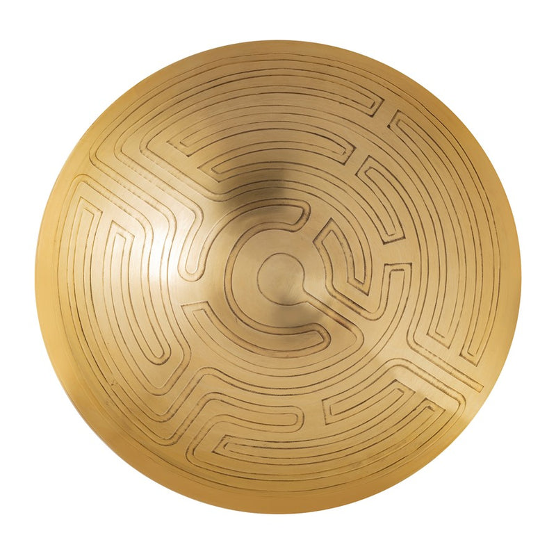 Atlas Lighting Maze Etched Centerpiece Bowl, Brass