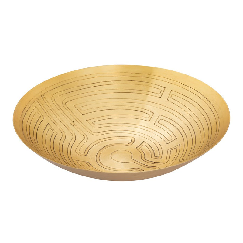 Atlas Lighting Maze Etched Bowl, Set of 3, Brass