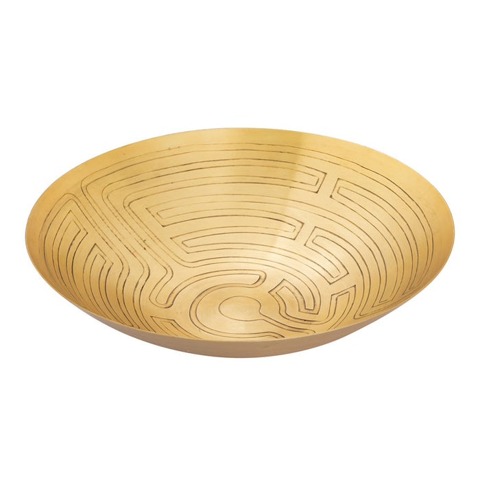 Atlas Lighting Maze Etched Bowl, Set of 3, Brass