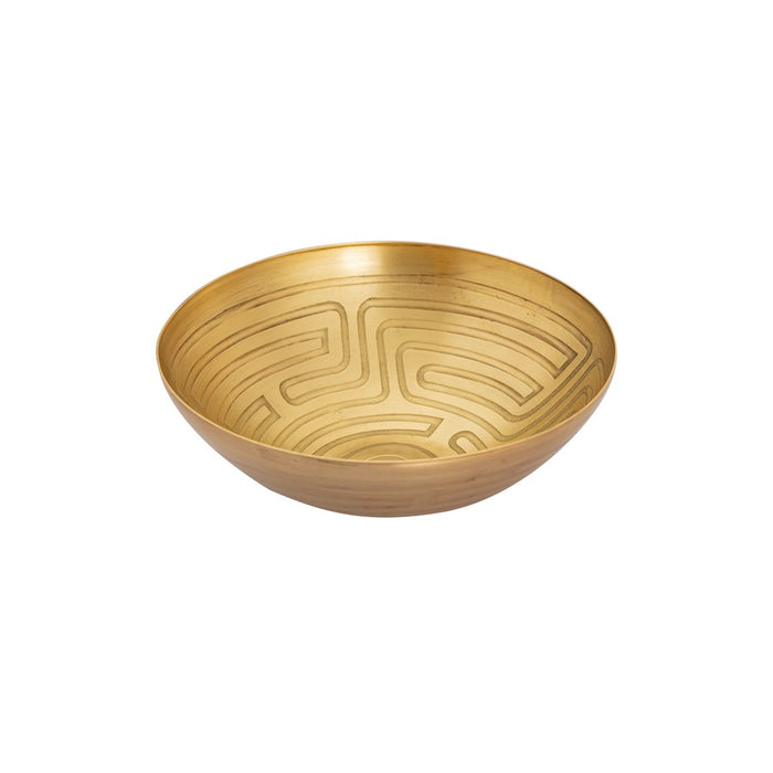 Atlas Lighting Maze Etched Bowl, Set of 3, Brass