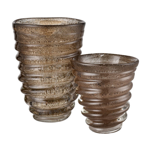 Atlas Lighting Metcalf Large Vase, Bubbled Brown