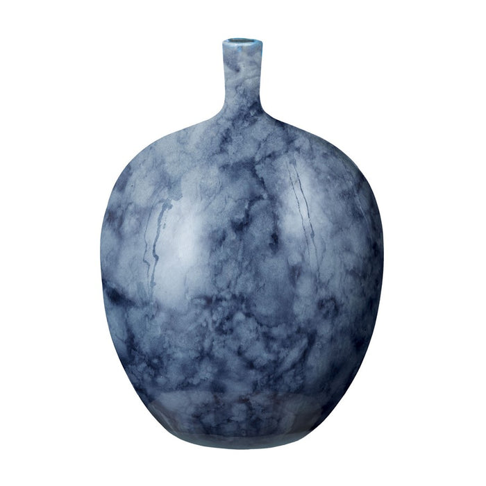 Atlas Lighting Midnight Marble Large Vase, Blue