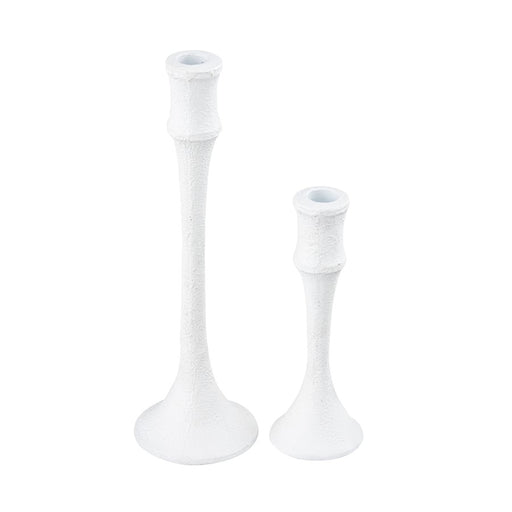 Atlas Lighting Miro Candleholder Set of 2, Plaster White