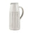 Atlas Lighting Muriel Large Pitcher, Aged White Glazed