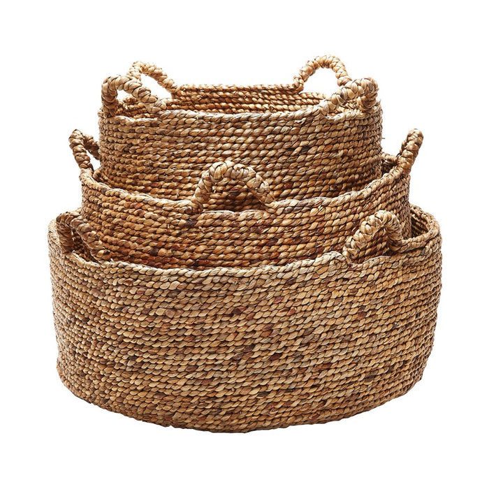 Atlas Lighting Natural Low Rise Basket, Set of 3, Natural