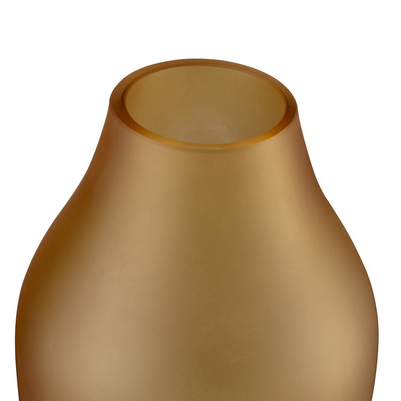 Atlas Lighting Nealon Large Vase | Ochre Ombre & White Spotted Glass | Living Room & Entryway Floor Decor | 5.75 x 5.75 x 18 in | Model AC11497-02
