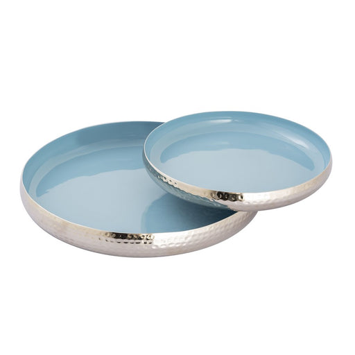 Atlas Lighting Nelson Tray Set of 2,Lt Blue Enamel