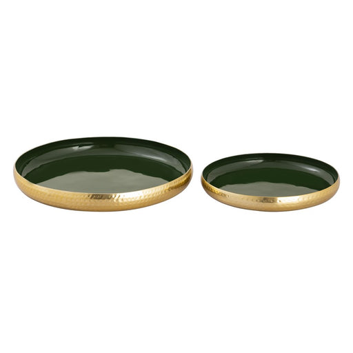 Atlas Lighting Nelson Tray Set of 2, Dark Green Enamel - AC11498-02S