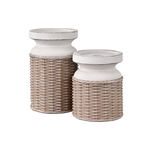 Atlas Lighting Norris Candleholder Set of 2, Beige - AC11502-01S