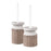 Atlas Lighting Norris Candleholder Set of 2, Beige