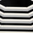 Atlas Lighting Octagonal Striped Tray Set of 2, White