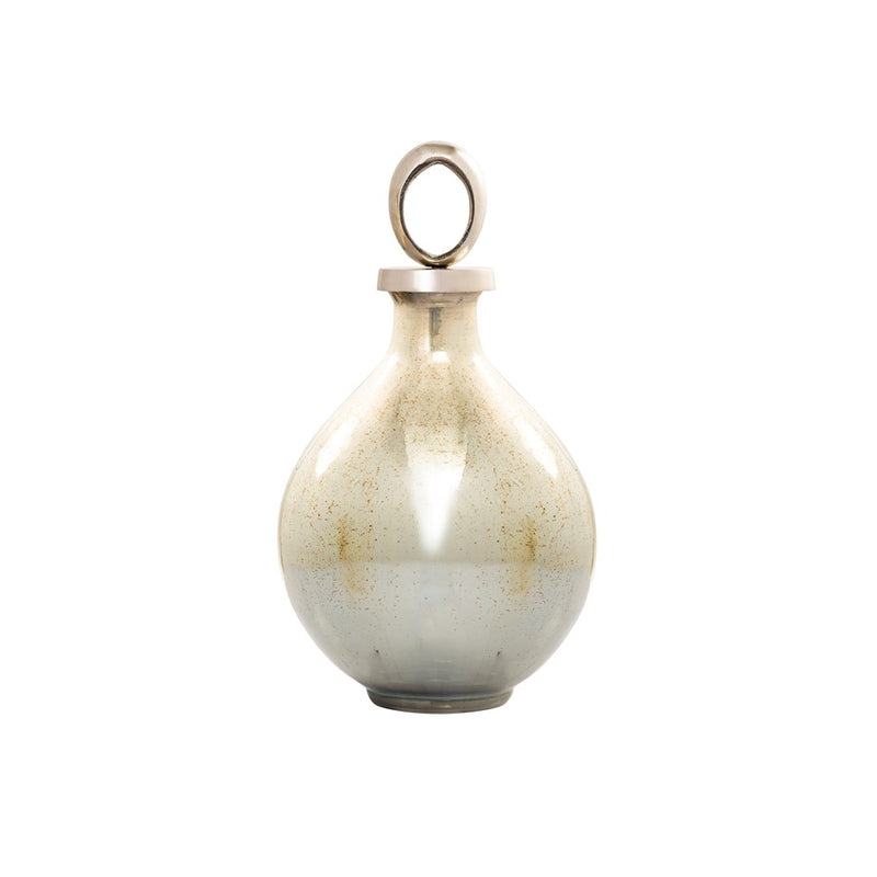 Atlas Lighting Opal Ring Medium Bottle | Transitional German Silver and Light Green Glass | Living Room & Entryway Decor | Model AC11512-01